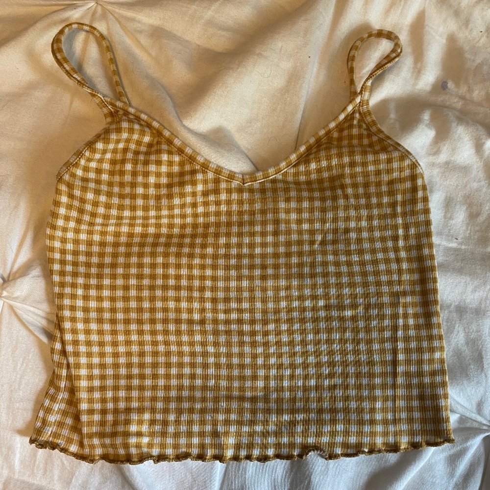Yellow Checkered Tank Top